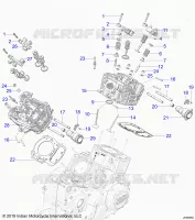 ENGINE, TESTA CILINDRO, CAMSHAFT AND VALVE ASM.
