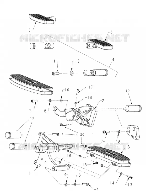 CHASSIS, FOOTPEGS AND FLOORBOARDS - N131C/D/V ALL OPTIONS (INDIANFOOTPEG12CC)