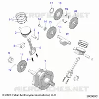 ENGINE, PISTON AND ALBERO MOTORE