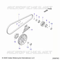 TRASMISSIONE, DRIVE SPROCKET, BELT AND GUARD