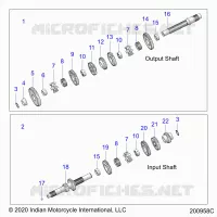 TRASMISSIONE, INPUT/OUTPUT SHAFT ASM.