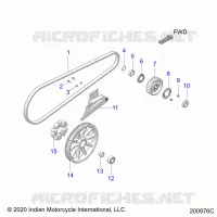TRASMISSIONE, DRIVE SPROCKET, BELT AND GUARD