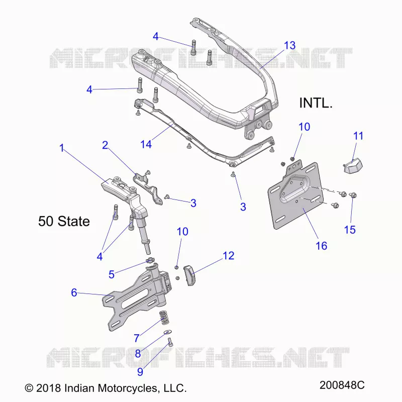 CHASSIS, LICENSE PLATE HOLDER