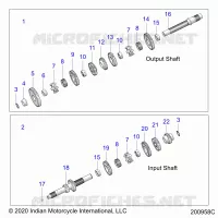TRASMISSIONE, INPUT/OUTPUT SHAFT ASM.