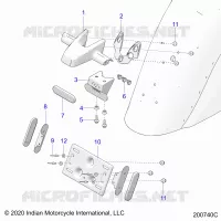 TARGA SUPPORTO/REAR LIGHT HOUSING