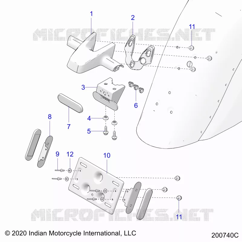 TARGA SUPPORTO/REAR LIGHT HOUSING