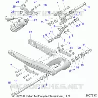 SOSPENSIONE POSTERIORE ASM., SWING ARM AND SHOCK