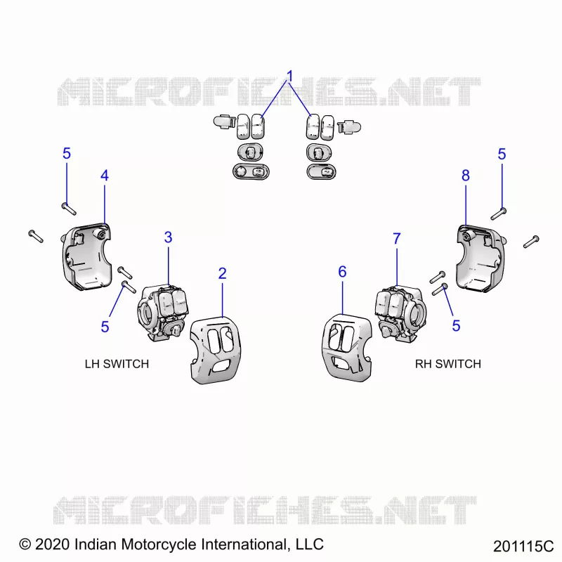 ELETTRICO, SWITCH CONTROLS, LH/RH