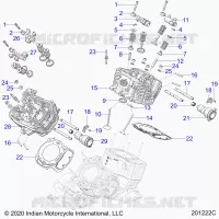 ENGINE, TESTA CILINDRO, CAMSHAFT AND VALVE ASM.