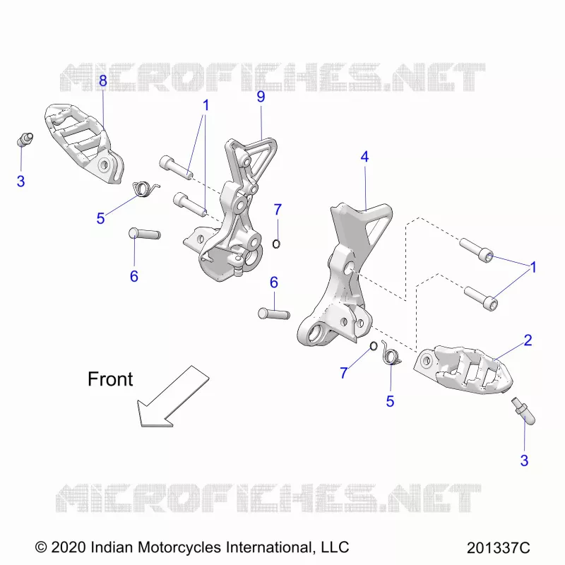 TELAIO, DRIVER FOOTPEGS
