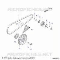 TRASMISSIONE, DRIVE SPROCKET, BELT AND GUARD