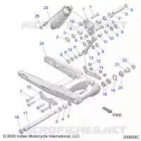 SOSPENSIONE POSTERIORE ASM., SWING ARM AND SHOCK