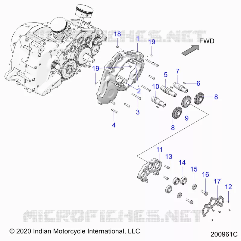 MOTORE, CAM SHAFTS AND GEARS