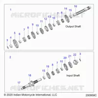 TRASMISSIONE, INPUT/OUTPUT SHAFT ASM.