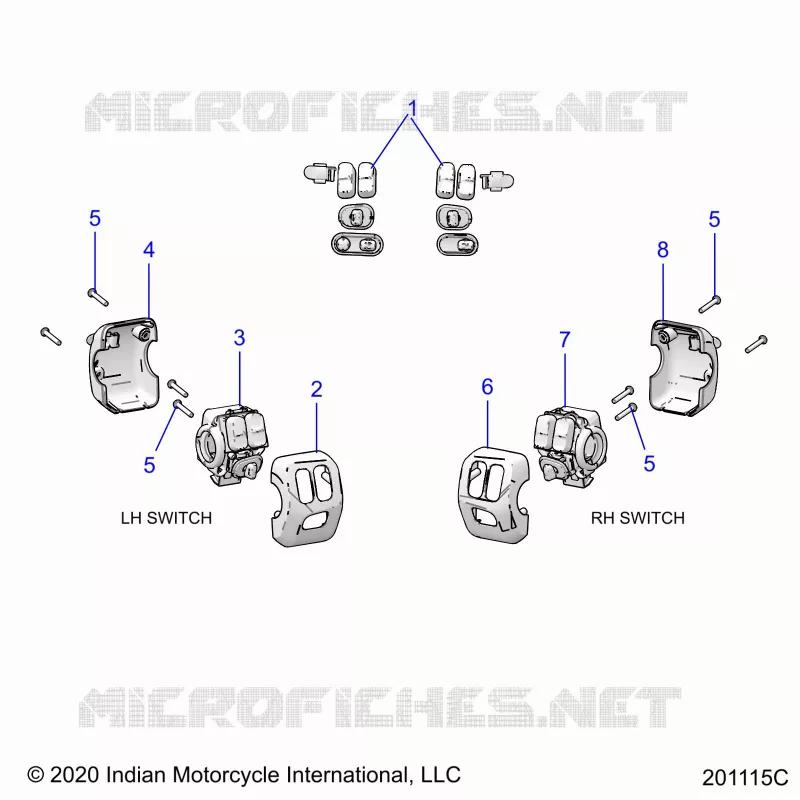 ELETTRICO, SWITCH CONTROLS, LH/RH