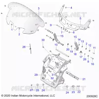 CARENATURA ASM, WINDSHIELD MOUNT
