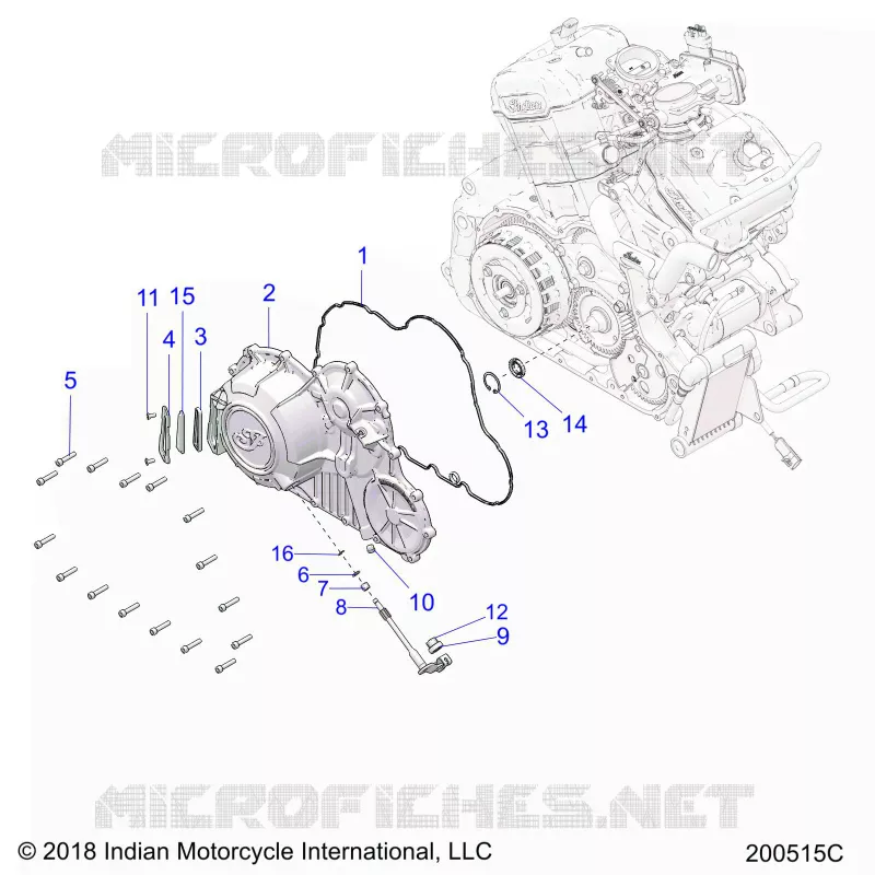 ENGINE, PRIMARY & COPERCHIO FRIZIONE