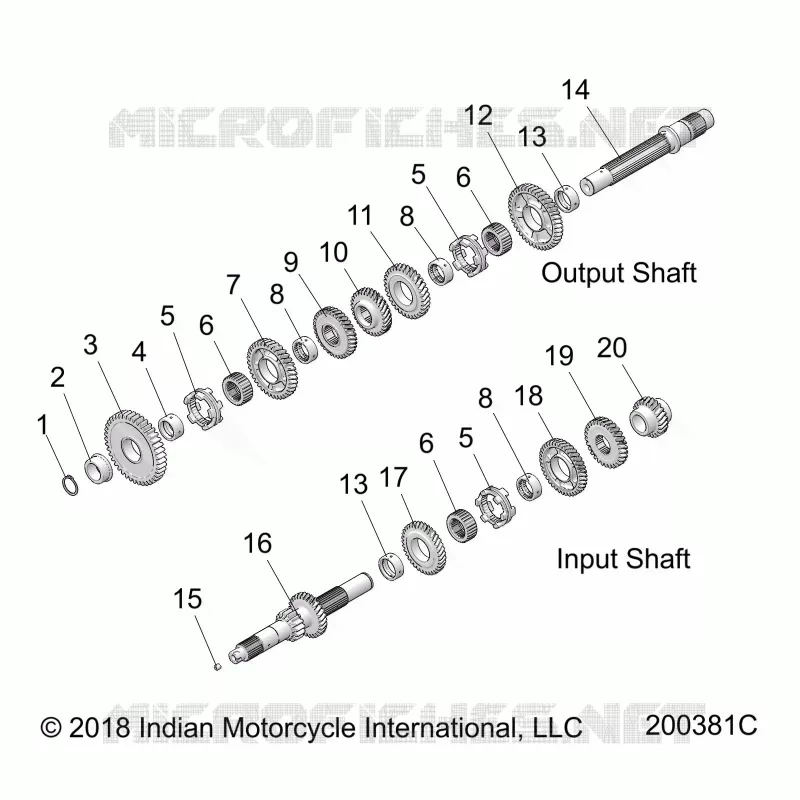 TRASMISSIONE, INPUT/OUTPUT SHAFT ASM.