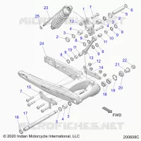 SOSPENSIONE POSTERIORE ASM., SWING ARM AND SHOCK