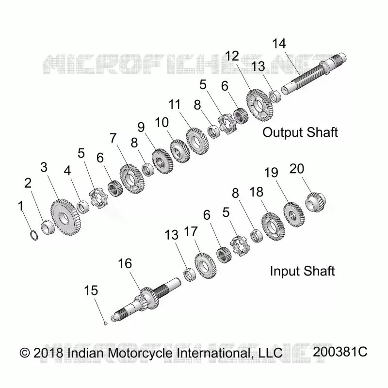 TRASMISSIONE, INPUT/OUTPUT SHAFT ASM.