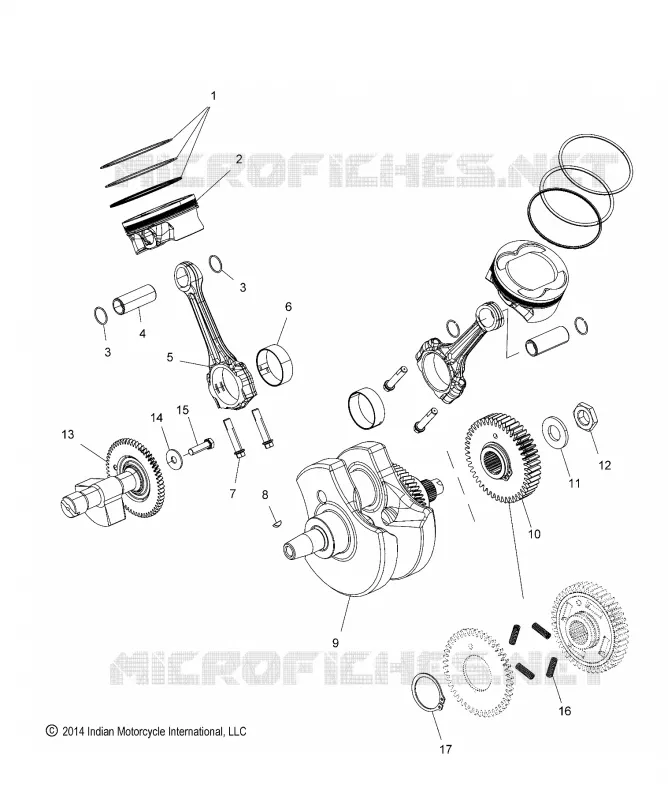 ENGINE, PISTON AND ALBERO MOTORE