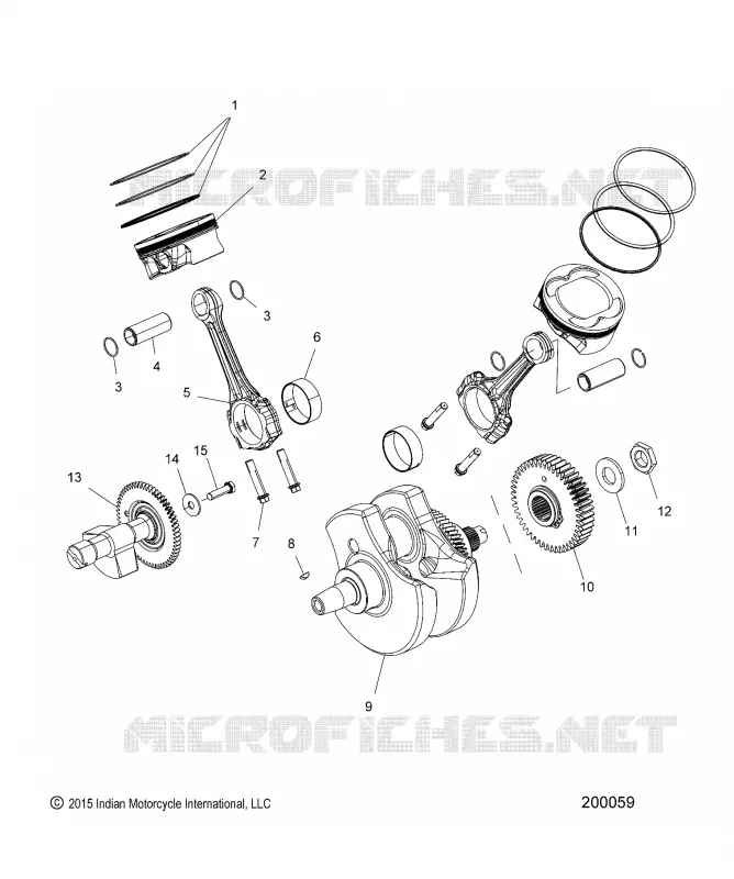 ENGINE, PISTON AND ALBERO MOTORE