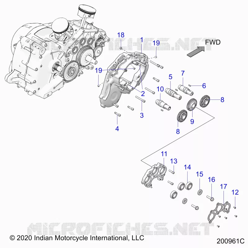 MOTORE, CAM SHAFTS AND GEARS