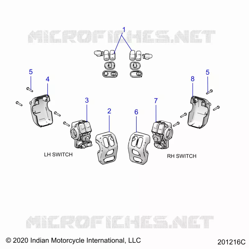 ELETTRICO, SWITCH CONTROLS, LH/RH