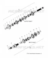TRASMISSIONE, INPUT/OUTPUT SHAFT ASM.