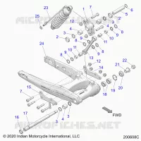 SOSPENSIONE POSTERIORE ASM., SWING ARM AND SHOCK
