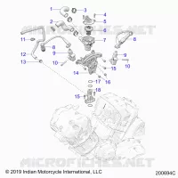 MOTORE, IGNITION, THERMOSTAT HOUSING ASM.