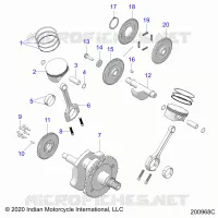 ENGINE, PISTON AND ALBERO MOTORE