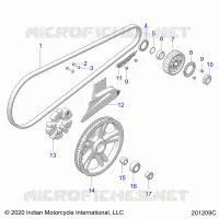 TRASMISSIONE, DRIVE SPROCKET, BELT AND GUARD