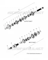 TRASMISSIONE, INPUT/OUTPUT SHAFT ASM.