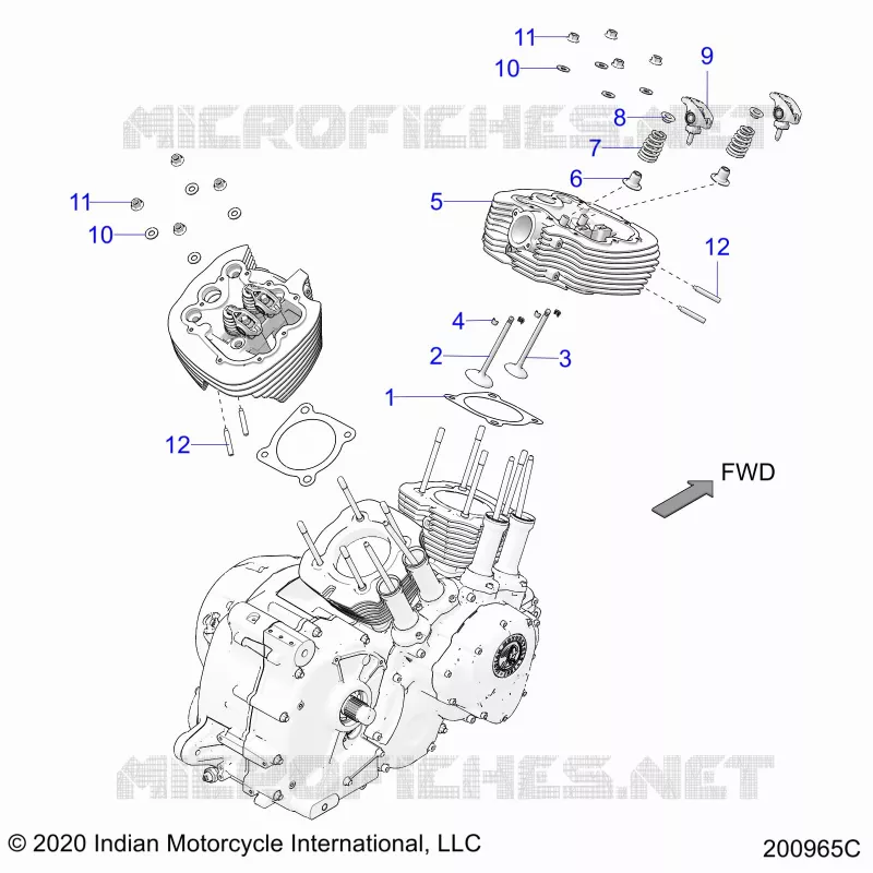 ENGINE, TESTA CILINDRO ASM.