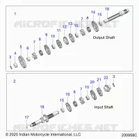 TRASMISSIONE, INPUT/OUTPUT SHAFT ASM.