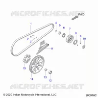 TRASMISSIONE, DRIVE SPROCKET, BELT AND GUARD