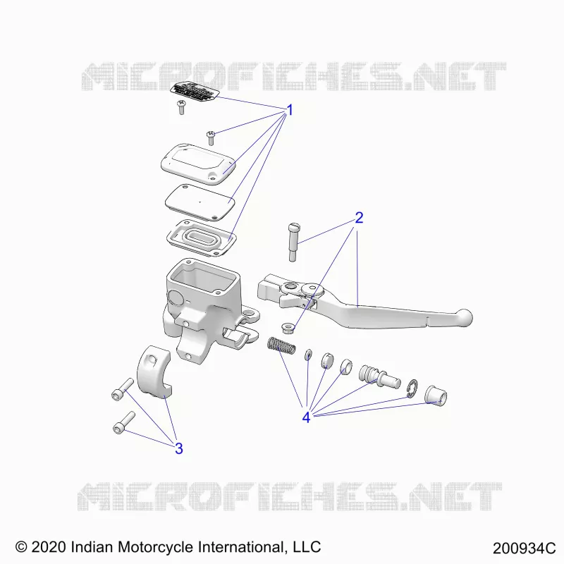FRENO ANTERIORE, LEVER AND MASTER CYLINDER