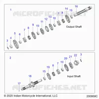 TRASMISSIONE, INPUT/OUTPUT SHAFT ASM.