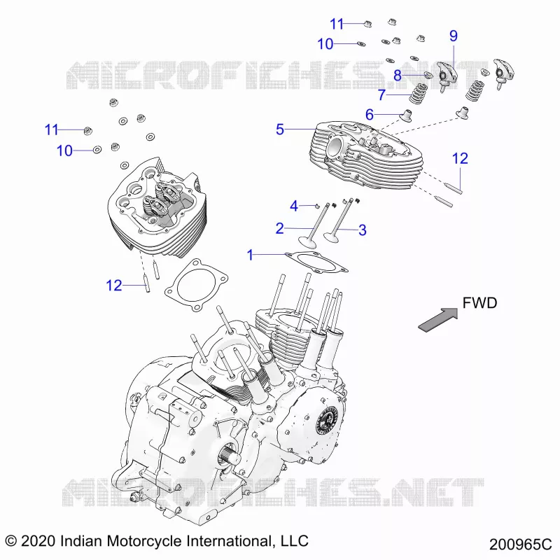 ENGINE, TESTA CILINDRO ASM.
