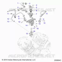 MOTORE, IGNITION, THERMOSTAT HOUSING ASM.