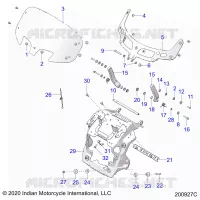 CARENATURA ASM, WINDSHIELD MOUNT