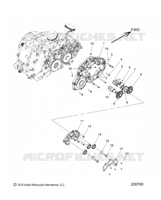MOTORE, CAM SHAFTS AND GEARS