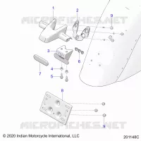 BODY, LICENSE PLATE BRKT/REAR LIGHT HOUSING MOUNT