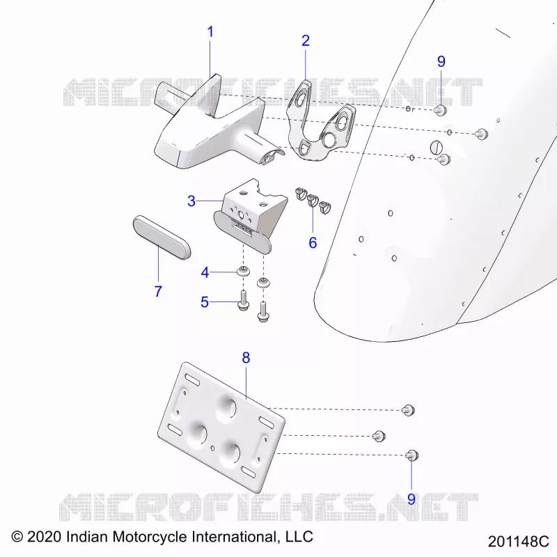 BODY, LICENSE PLATE BRKT/REAR LIGHT HOUSING MOUNT