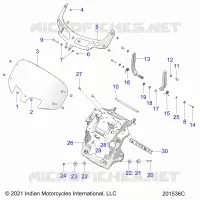 CARENATURA ASM, WINDSHIELD MOUNT
