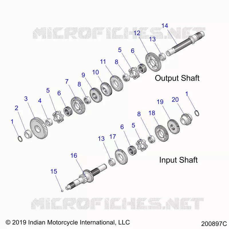 TRASMISSIONE, INPUT/OUTPUT SHAFT ASM.