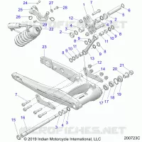 SOSPENSIONE POSTERIORE ASM., SWING ARM AND SHOCK