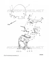 CARENATURA ASM, WINDSHIELD MOUNT