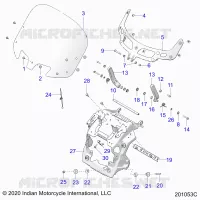 CARENATURA ASM, WINDSHIELD MOUNT